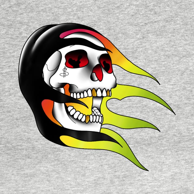 Rainbow skull by AntlersAndUmbrellas